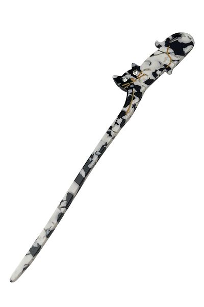 Modex 17cm Lying Cat Figured Stick Hair Bun Clip