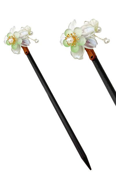 Modex 18cm Flower Patterned Pearl Stick Hair Clip