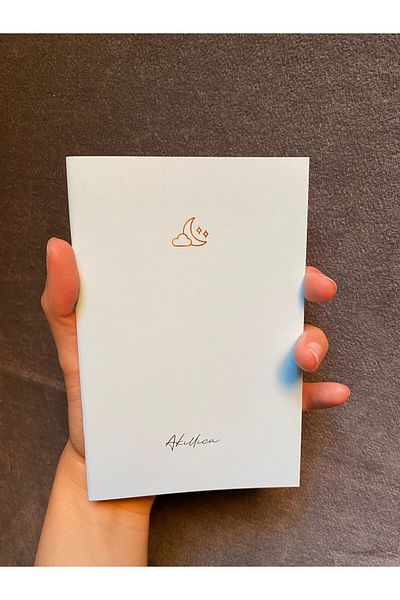 Parlajent دفتر ملاحظات صغير غير مبطن باللون الأزرق الفاتح