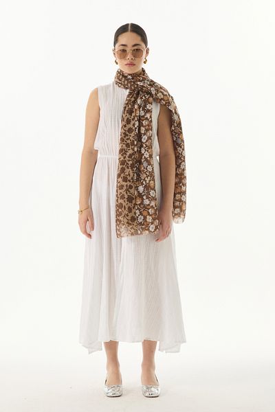 SOFT AKSESUAR Mini Floral Pattern Shawl - Lightweight and Stylish
