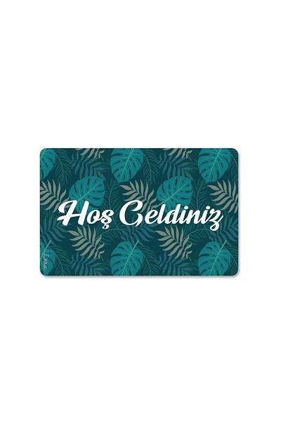 M&H Quality 3D Door Mat - Welcome Written Flower Pattern, Digital PrinteD, Washable