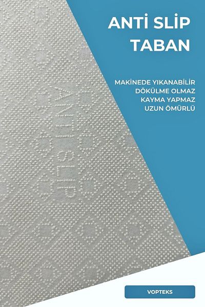 CENTER AVM Χαλί μπάνιου Στρογγυλή αντιολισθητική βάση Απορροφητικό νερού Χρώμα βιζόν Χαλάκι μπάνιου