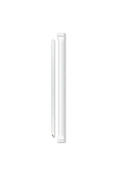 LeDari Plastic Drinking Straw - White - 150mm - 100Pcs