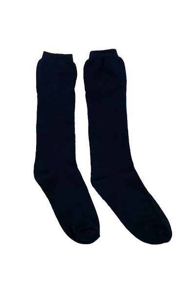 Asker Kolisi 3 Pack Black Winter Long Military Socks - Aviator Towel Socks