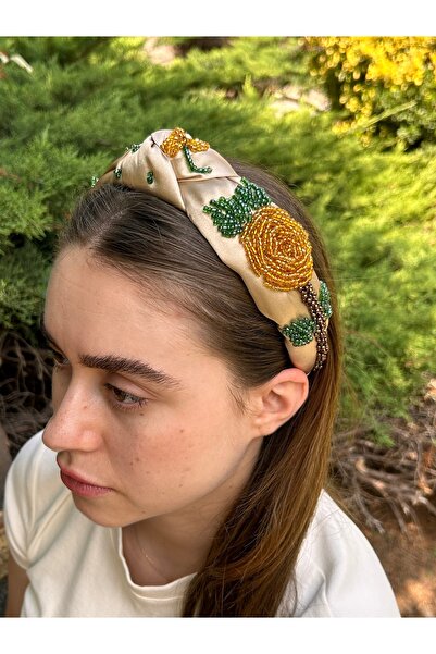 ByMerve Bym014 تصميم فستان سهرة مطرز يدويًا للنساء تاج زهرة الورد نمط الخطوبة...