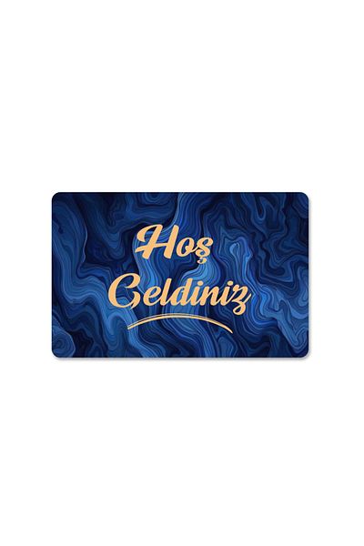 M&H Quality 3D изтривалка за врата - приветствен текст, флорален мотив, дигитален печат, може да се пере