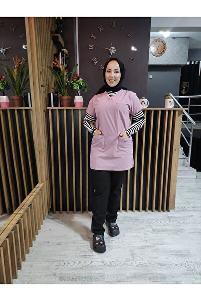 Limitless Хіджаб туніка довга хіджаб медсестринська уніформа суха троянда вер...