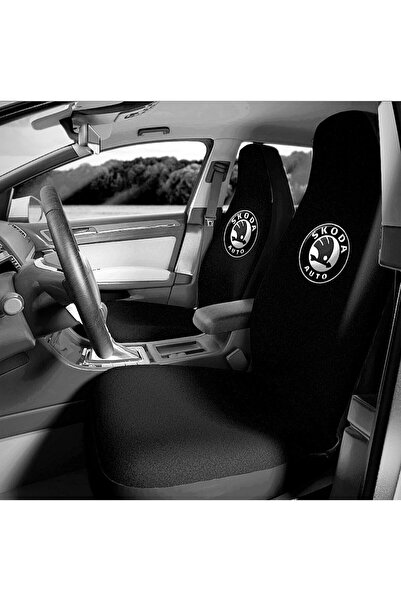 Özdemir Teks Skoda Logolu Kılıfı Ön Arka Set Koltuklar Siyah