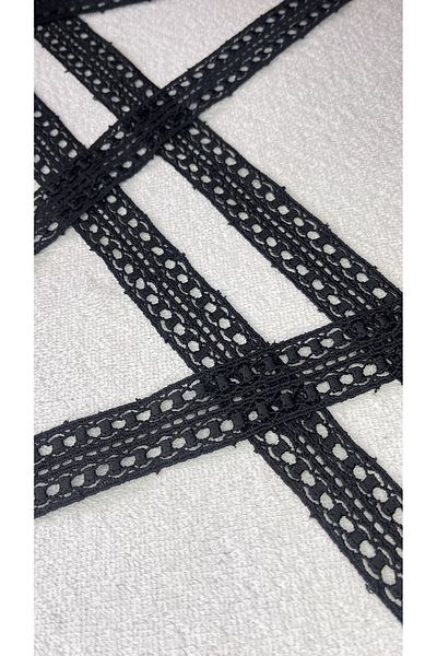 Ozpas Black Lace Ribbon - 2.5cm X 5m Intermediate