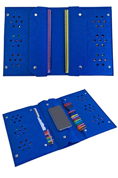 Next Craft Plavi držač za olovke sa 4 odjeljka Torba - organizator za tablet,...