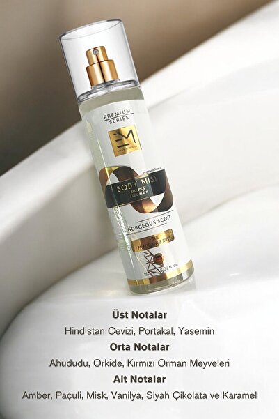 EM AMANOS BEAUTY Body Mist Vücut Parfümü - Premium Seri Paris Kokusu Afrodizyak Etkili Vücut Spreyi