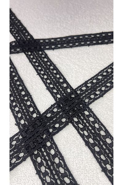 Ozpas Black Lace Ribbon - 2.5cm X 5m Intermediate