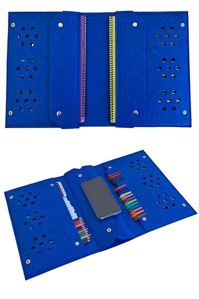 Next Craft 10 Colored Picture Bag - Tablet Notebook with Pen Holder Paint Supplies Activity Bag