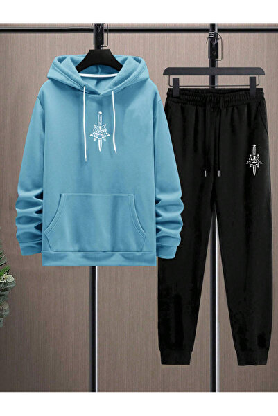 EFFRENATU Hila Moda - Голям размер цветен суичър с качулка и панталон