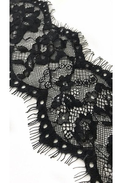 Ozpas 6.5 Cm Wide Black Rose Pattern Decorative Strip - 3 Meters