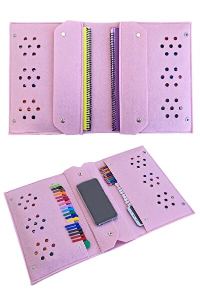 Next Craft Geantă roz pentru creion cu 4 compartimente - Organizator pentru c...