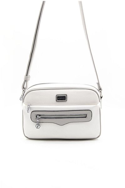 Silver Polo Geantă de damă Polo Silver White-Grey NV491
