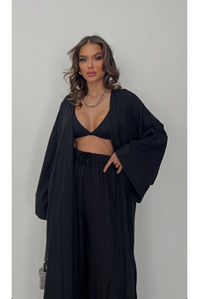 REFİŞ BUTİK VE AKSESUAR مجموعة كيمونو بفتحة طويلة