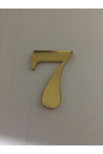 GENDEC Gold Yellow No:7 Door Number 5 cm
