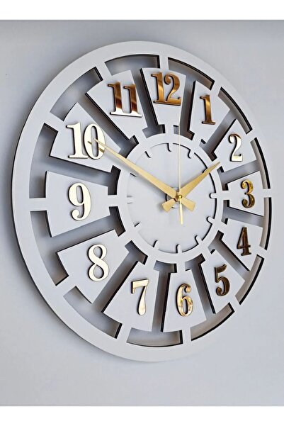 EYKA STORE Beyaz Rakam Detaylı Duvar Saati 40 Cm