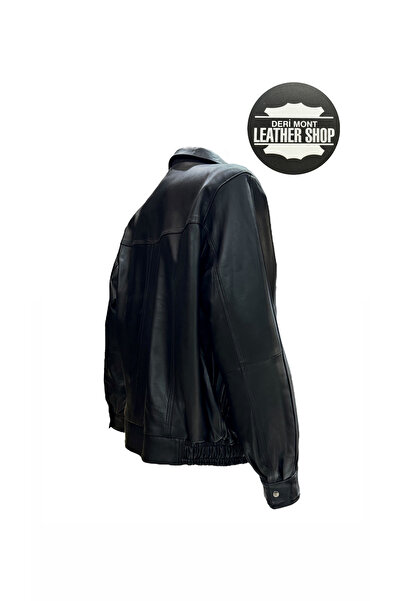 derimont معطف جلد رجالي عتيق - قطع كبير الحجم