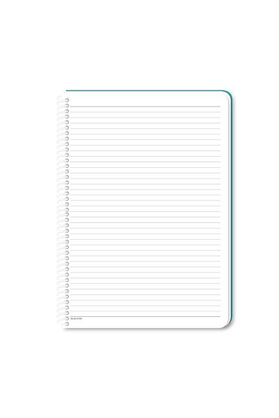 SEYFİKİRTASİYE 80 Sheets Lined 16x22 Cm Cardboard Cover - Ring Binder Notebook, Travelers Sharp Color