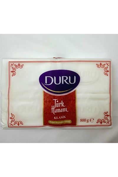 Duru Turkish Bath - 4 Mold Classic Natural Soap, 4 X 200 Grams (800 Grams)