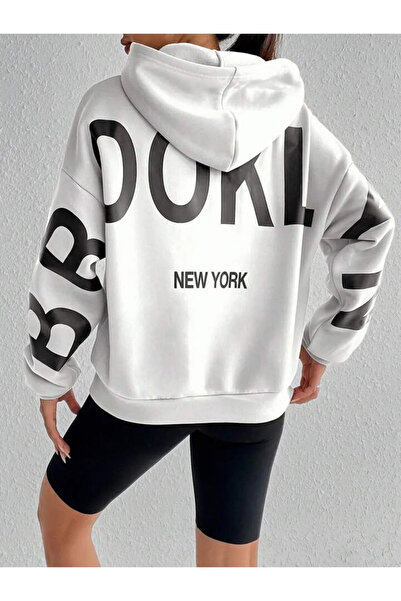 npLStore Оверсайз-светр з капюшоном для великих розмірів, унісекс - Худі з принтом