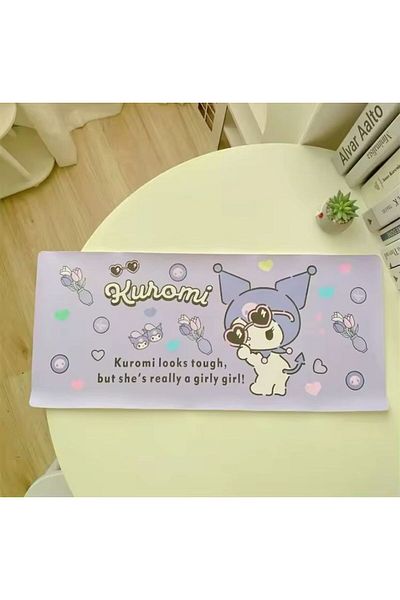 synshop Sanrio Kawaii Kuromi Mousepad - Drăguț, supradimensionat, tastatură cu covoraș de masă, pentru fete de jocuri de birou