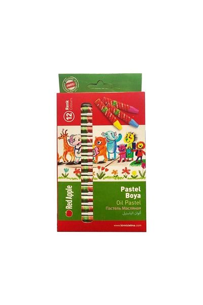 Red Apple Crayon 12 Colors RPAS12