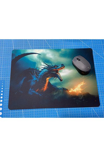 rakkun shop لوحة ماوس رائعة بطبعة تنين - 28x40 سم