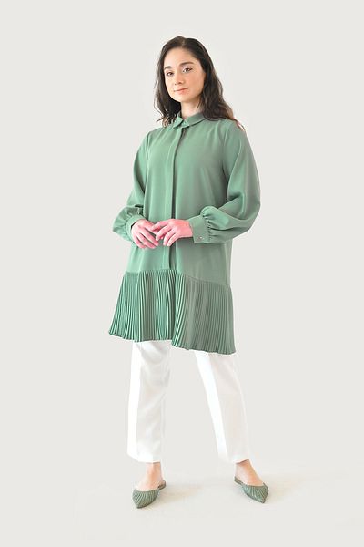 Rukayyel Nova Pleated Tunic - Green