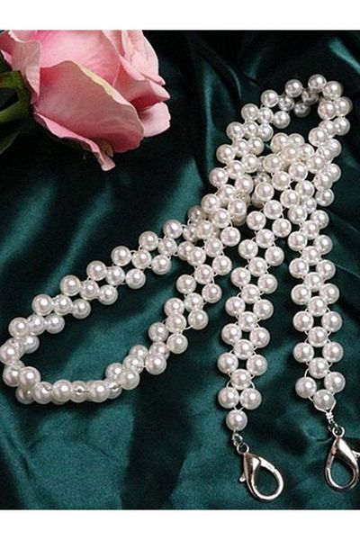 SHİNELİZE pearl belt, fashionable handmade pearl belt