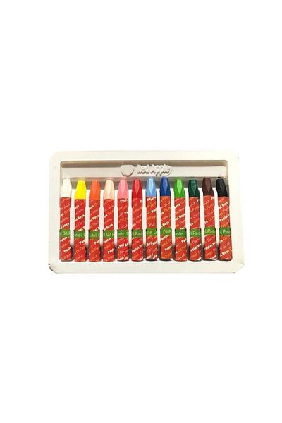 Red Apple Crayon 12 Colors RPAS12