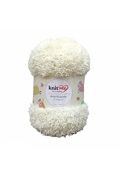 knitme خيط محبوك يدويًا من Knit Me Mother Lamb 100 Gr.100 Mt- 702 كريم