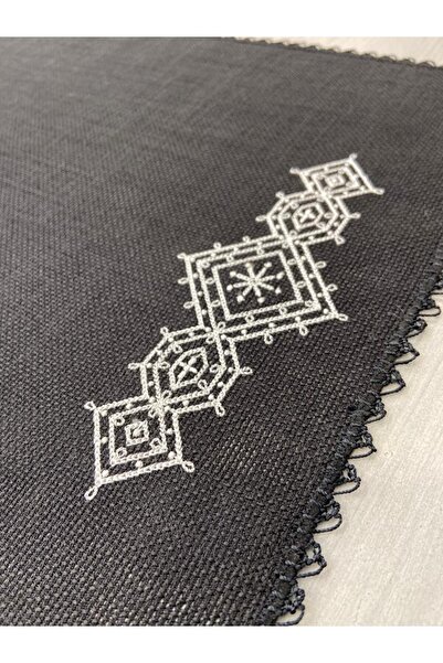 Günay Home Collection İğne oya ve Nakış Detaylı Gardenya Keteni Amerikan Servisi