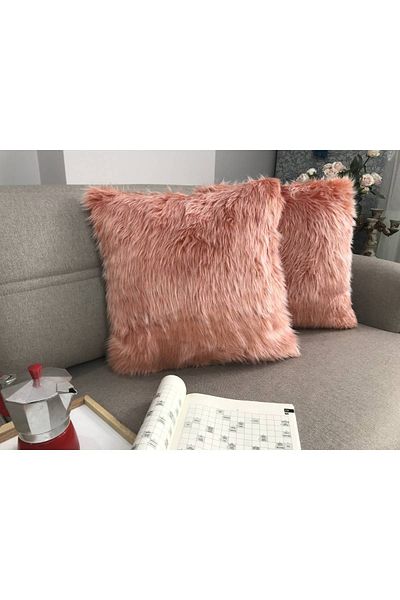 Lostello Home Plush Throw Pillow Pillow Case - Coral