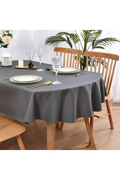 Zeren Home مفرش طاولة بيضاوي مقاوم للسوائل بدون رعاية
