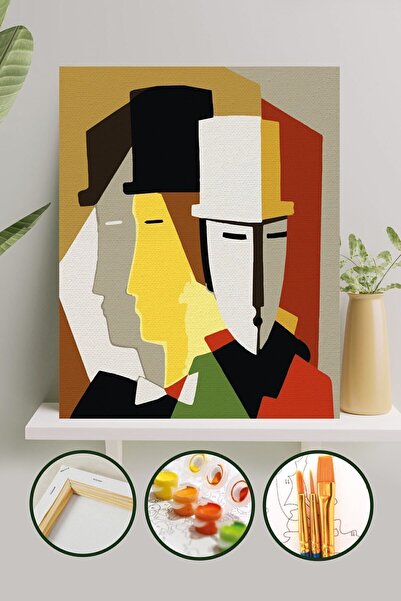 Palmiye Hobi Sanat Kırtasiye Sayılarla Boyama 40x50 Cm Tuval Seti Fırça Boya ...