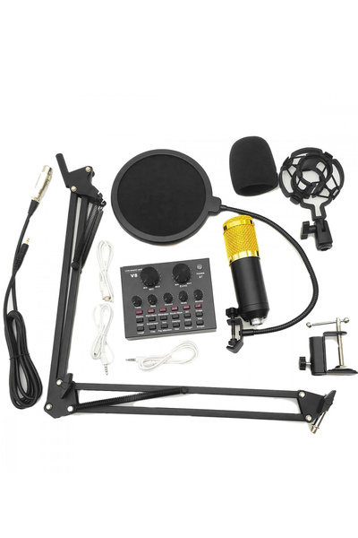ThenTech Profesyonel Kondansatör Mikrofon Seti Ses Kartı Komple Set Profesyonel Yayıncılar İçin Mikrofon Set