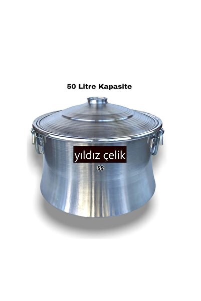 Yıldız çelik Alüminyum Arap Kazanı & Pişirme Tenceresi 50 Litre, 55 No