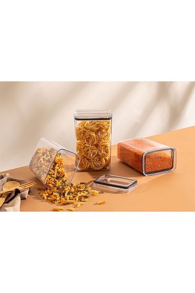 Nesto Home Set of 3 3100 ml Rectangular Food Storage Container with Silicone Gasket