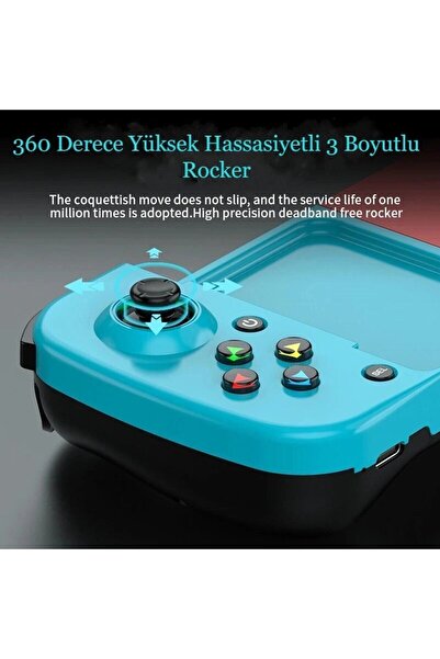 IntersTech Kablosuz Bluetooth D3 Apple Ios Android Uyumlu Gamepad El Konsolu Game Controller Joyistik Kol