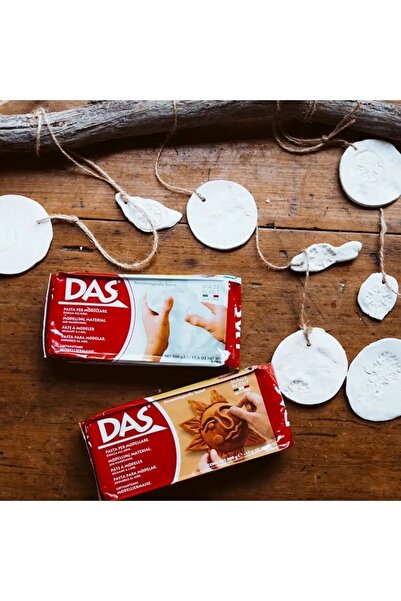 Das 5 Adet Hava Ile Kuruyan Seramik Kil Hamuru Doğal 250 Gr Beyaz