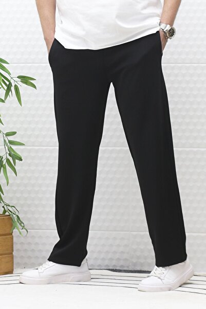 WAFRA Men's Baggy Cut Lycra Trousers - Elastic Waist