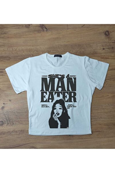 MAYDAY CULTURE Γυναικείο μπλουζάκι με στάμπα με λαιμόκοψη σε μήκος μέσης