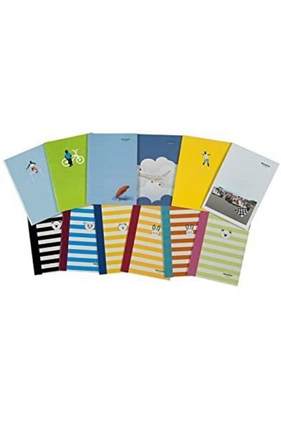 Mopak Set de 12 caiete cu copertă din carton A5 cu 60 de coli