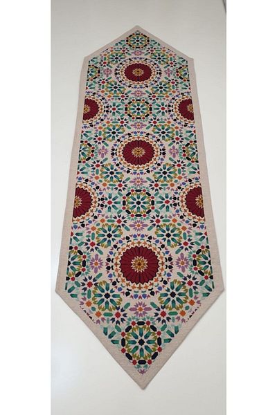 KIRLENT EV Mosaic Pattern Tapestry Woven Runner