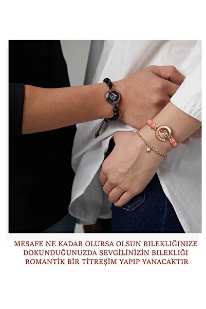 Totwoo Mesafe Bilekliği - Akıllı Dokunmatik Sevgililer Bilekliği