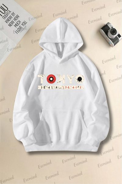 Evomind Φούτερ Unisex Tokyo Printed Oversize για ενήλικες και παιδιά